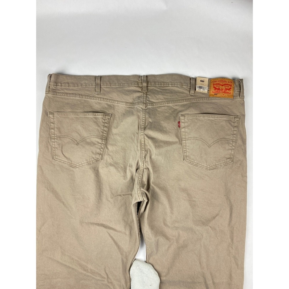 NWT Levi's 505 Big & Tall Jeans Mens 52x29 Stretch Denim Straight Leg Tan - Mark - Picture 5 of 14